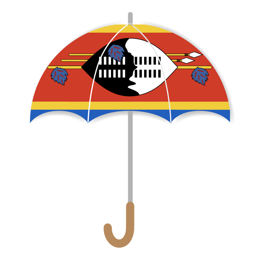 エスワティニ王国の国旗-傘