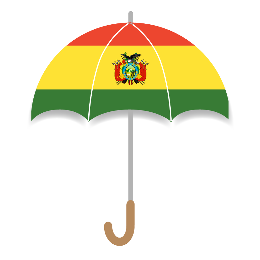 ボリビア多民族国の国旗-傘