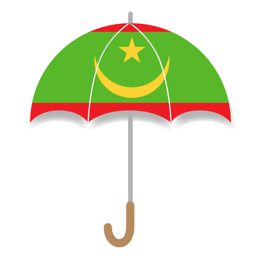 モーリタニア・イスラム共和国の国旗-傘