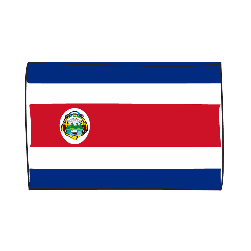 コスタリカ共和国の国旗-グラフィティ