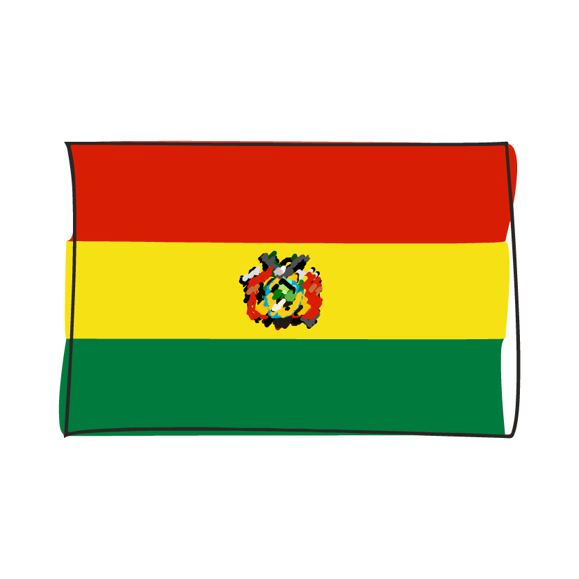 ボリビア多民族国の国旗-グラフィティ