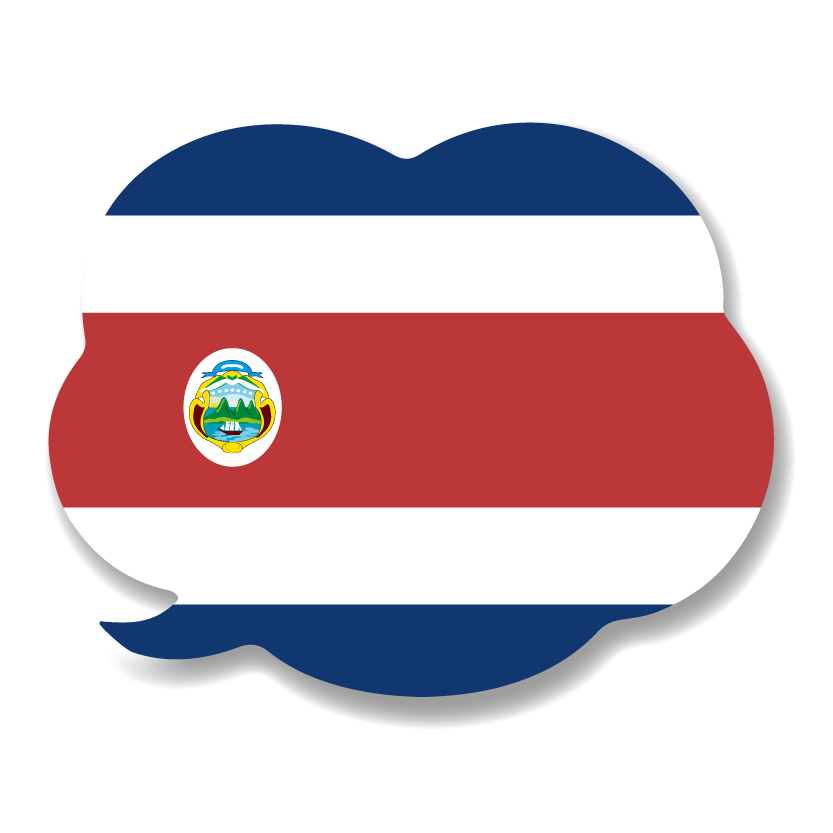 コスタリカ共和国の国旗-吹き出し