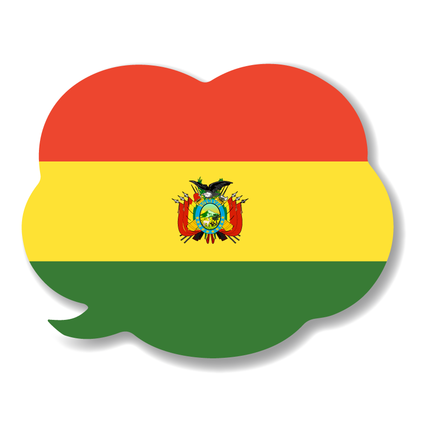 ボリビア多民族国の国旗-吹き出し