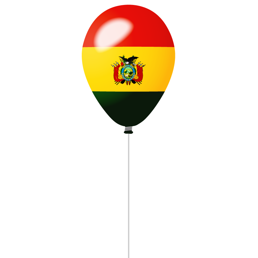 ボリビア多民族国の国旗-風せん