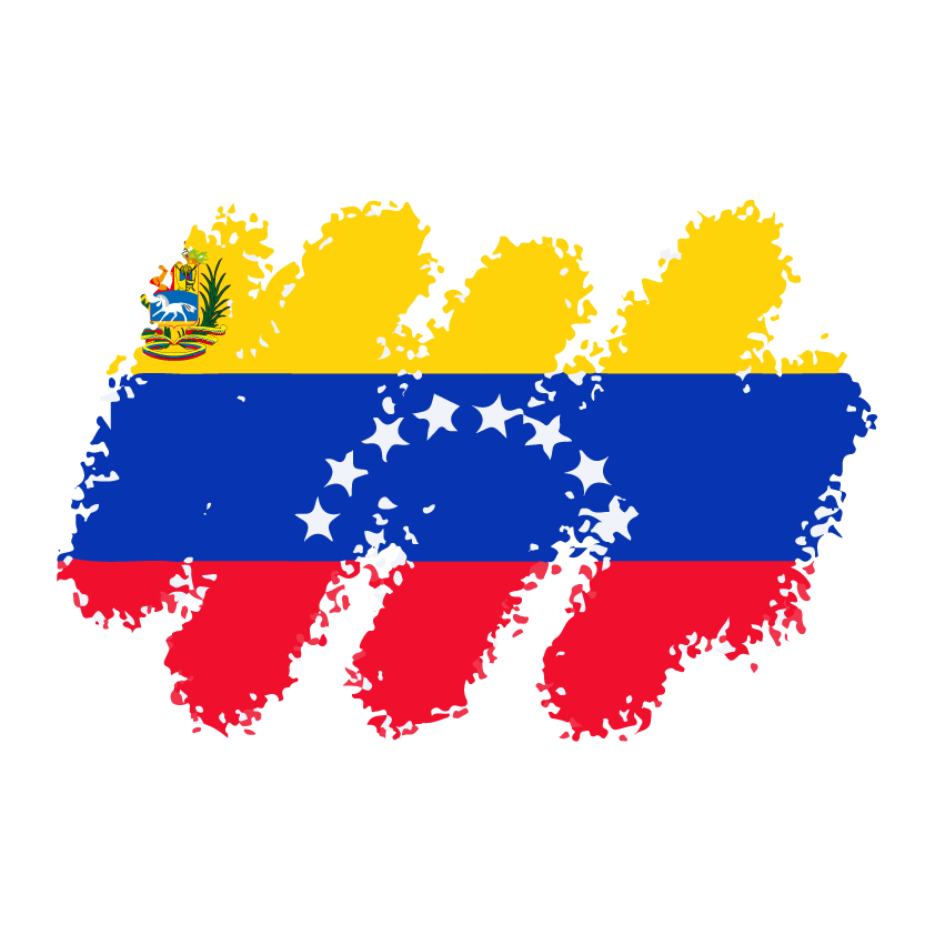 ベネズエラ・ボリバル共和国の国旗-クレヨン1
