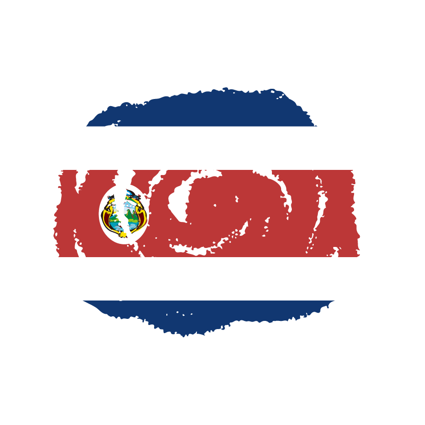 コスタリカ共和国の国旗-クラヨン2