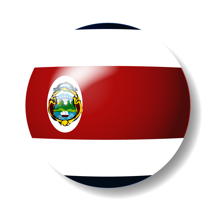 コスタリカ共和国の国旗-ビー玉