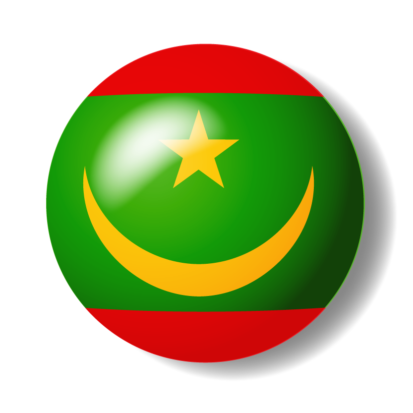 モーリタニア・イスラム共和国の国旗-ビー玉