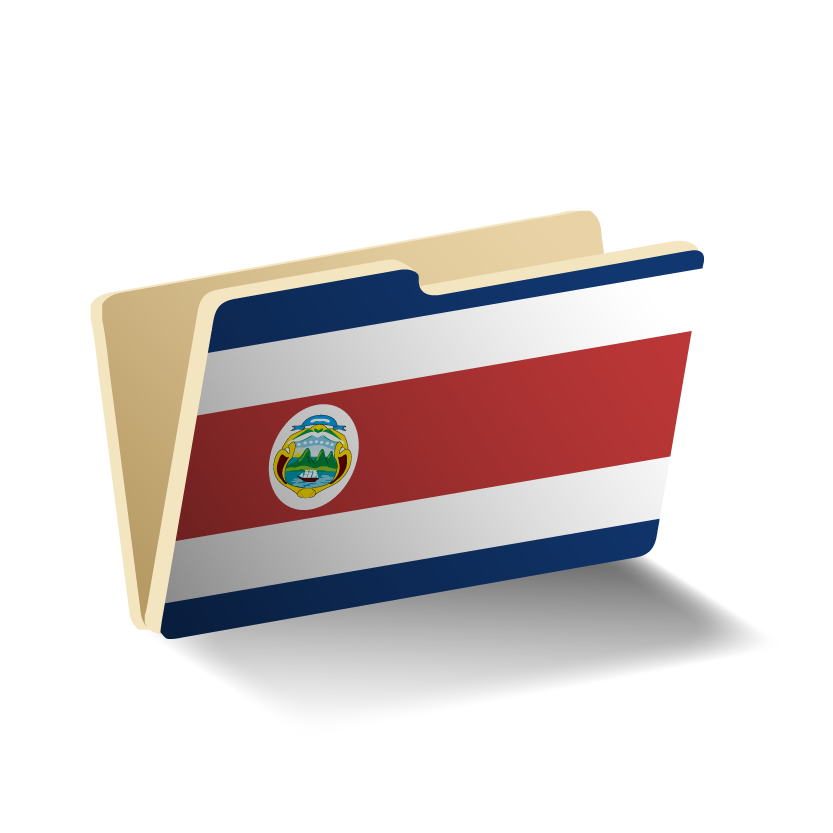 コスタリカ共和国の国旗-フォルダ