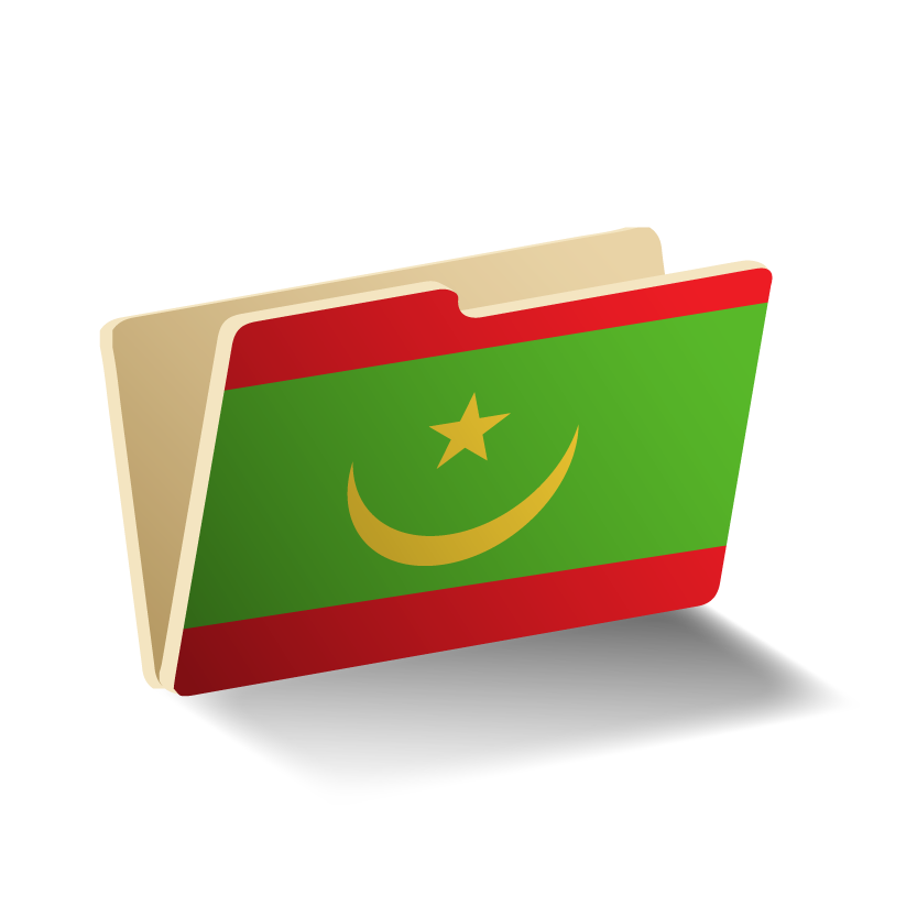 モーリタニア・イスラム共和国の国旗-フォルダ