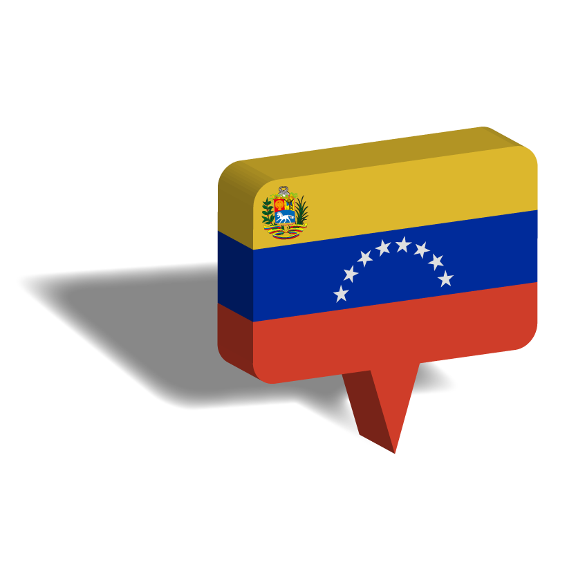ベネズエラ・ボリバル共和国の国旗-マップピン