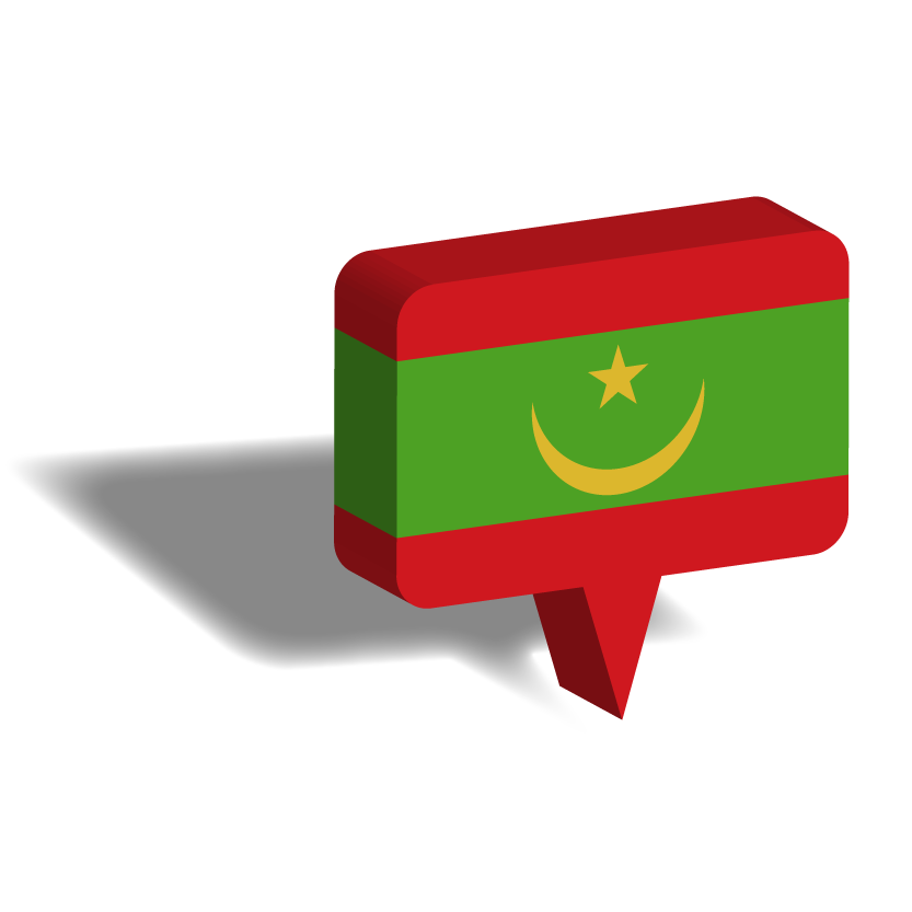 モーリタニア・イスラム共和国の国旗-マップピン