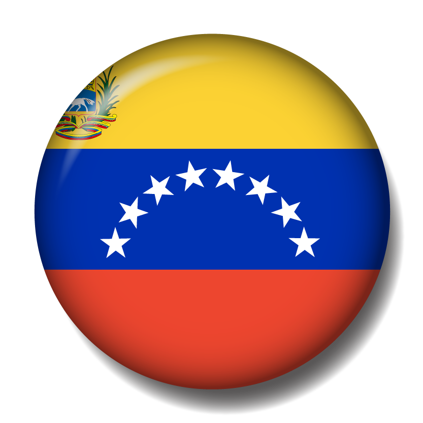 ベネズエラ・ボリバル共和国の国旗-缶バッジ