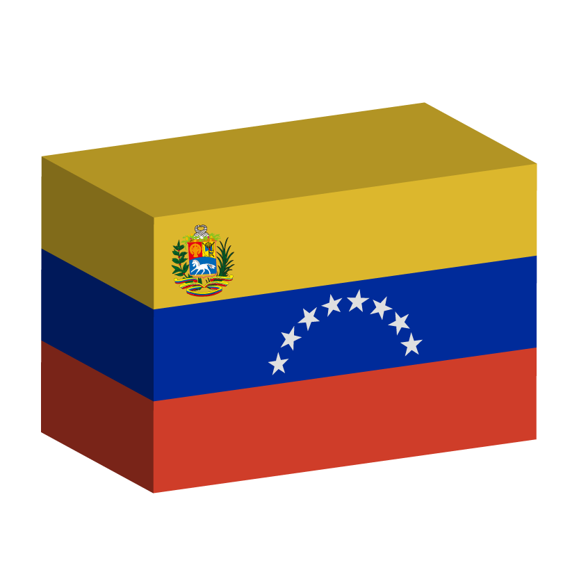 ベネズエラ・ボリバル共和国の国旗-積み木