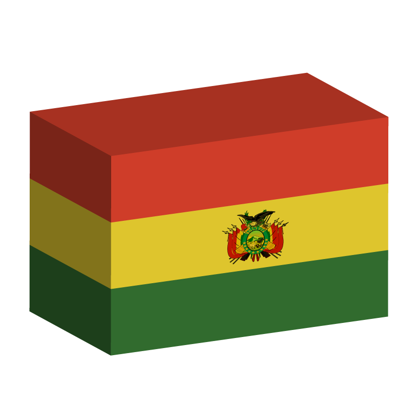 ボリビア多民族国の国旗-積み木